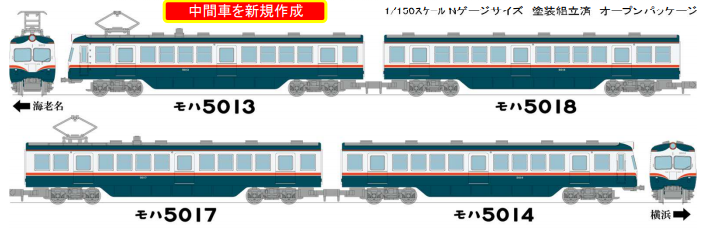 豊富な正規品鉄道 コレクション 限定 品 相鉄 5000 6000系 モニ2000形 4箱8両 鉄コレ 相模 新・旧 塗装 線 私鉄車輌