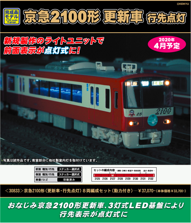 グリーンマックス】京急電鉄2100形（更新車・行先点灯）2020年4月発売 