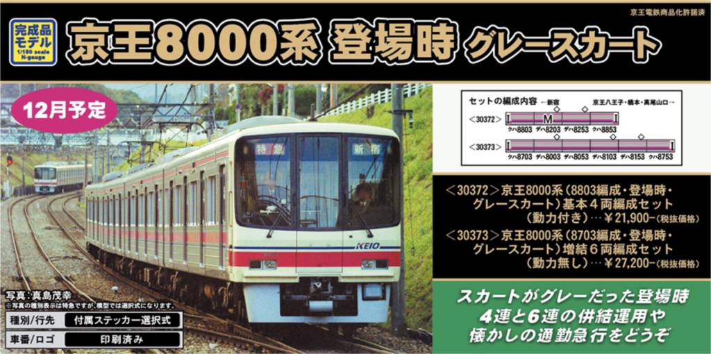 グリーンマックス 京王電鉄8000系（登場時・グレースカート）