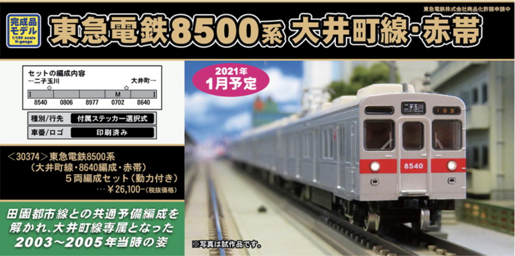 東急電鉄8500系（大井町線･8640編成･赤帯）