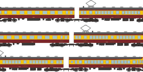 鉄道コレクション 国鉄70系新潟色6両セット