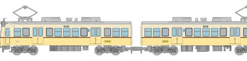 鉄道コレクション 京阪電車大津線600形1次車（びわこ号色塗装車両）2両セット