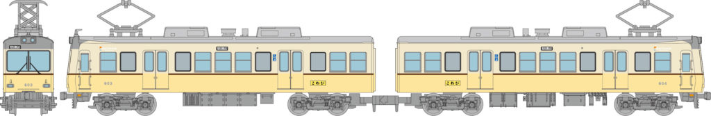 鉄道コレクション 京阪電車大津線600形1次車(びわこ号色塗装車両)2両セット