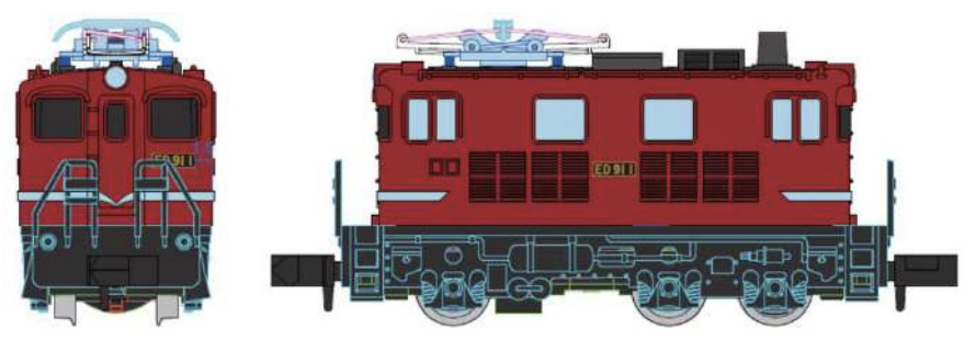 マイクロエース】Cタイプ電気機関車 ED91-1タイプ（朱色）2022年2月