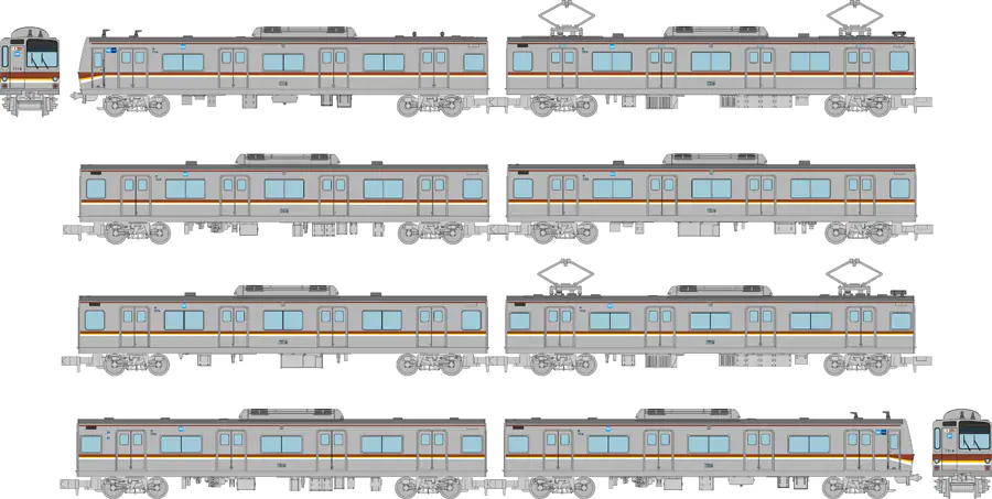 鉄道コレクション　東京メトロ7000系 副都心線7016編成 8両セット
