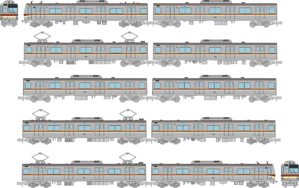 送料無料で安心  東急7000系8両 鉄コレ TOMYTEC 鉄道模型