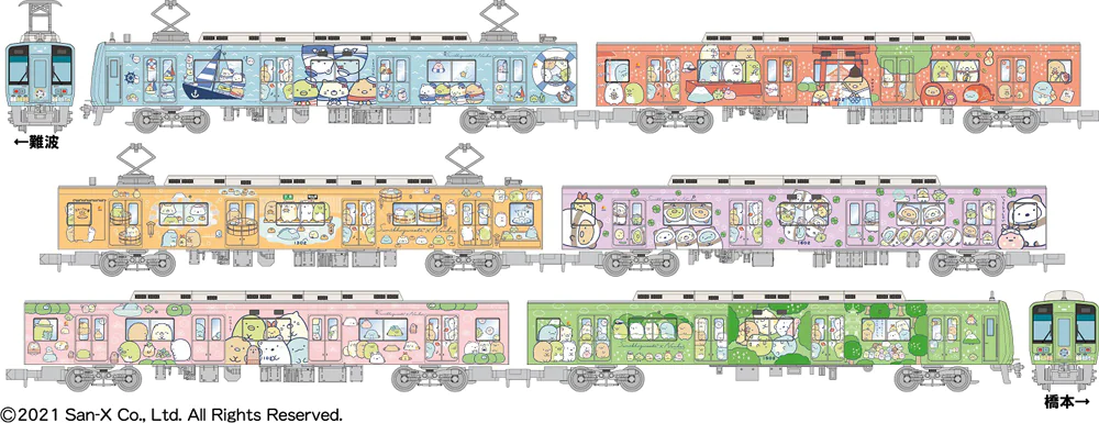 南海電気鉄道1000系すみっコぐらしラッピング6両セット - 鉄道模型