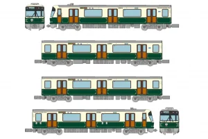 リニア地下鉄道コレクション 横浜市営地下鉄グリーンライン10000形（2次車・開業10周年記念装飾列車）4両セットB