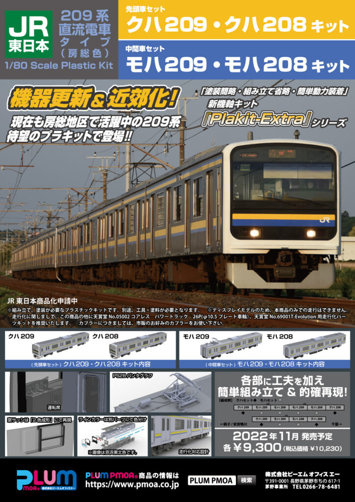 PLUM プラム 1/80スケールプラスチックキット JR東日本 209系直流電車タイプ 房総各線タイプ