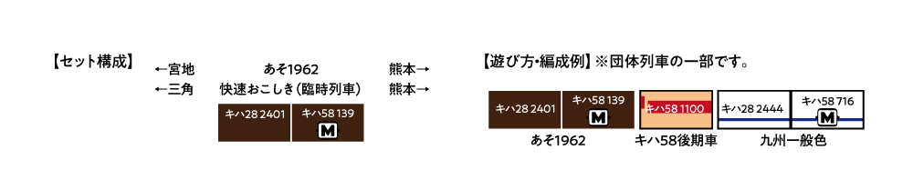 KATO カトー 10-956 キハ58系タイプ 2両セット (ホビーセンターカトー製品)