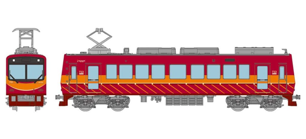 鉄道コレクション 叡山電車700系 リニューアル722号車 (赤)