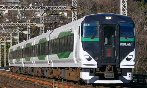 E257系5500番台（Photo by：MaedaAkihiko / Wikimedia Commons / CC-BY-SA-4.0）※画像の車両は商品とは仕様が異なることがあります