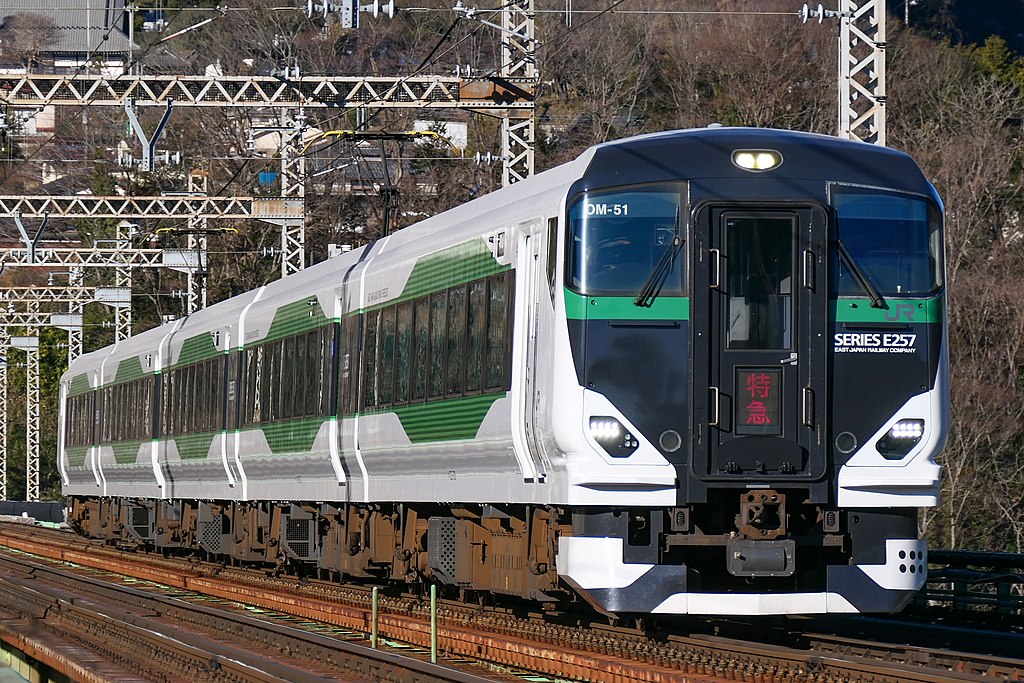 E257系5500番台（Photo by：MaedaAkihiko / Wikimedia Commons / CC-BY-SA-4.0）※画像の車両は商品とは仕様が異なることがあります