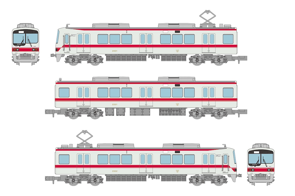 鉄道コレクション　神戸電鉄2000系（2001編成）3両セット A
