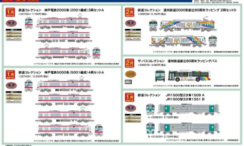 【鉄道コレクション】2024年1月〜2月発売予定 新製品ポスター（2023年9月14日発表）