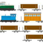 鉄道コレクション ナローゲージ80 猫山森林鉄道 S4型ディーゼル機関車(ツートンカラー)＋運材車 2両セットC