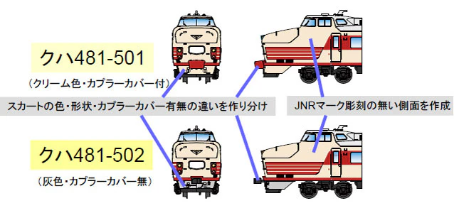 MICROACE マイクロエース (N) A1098 クハ481-501+502 晩年 2両セット 2