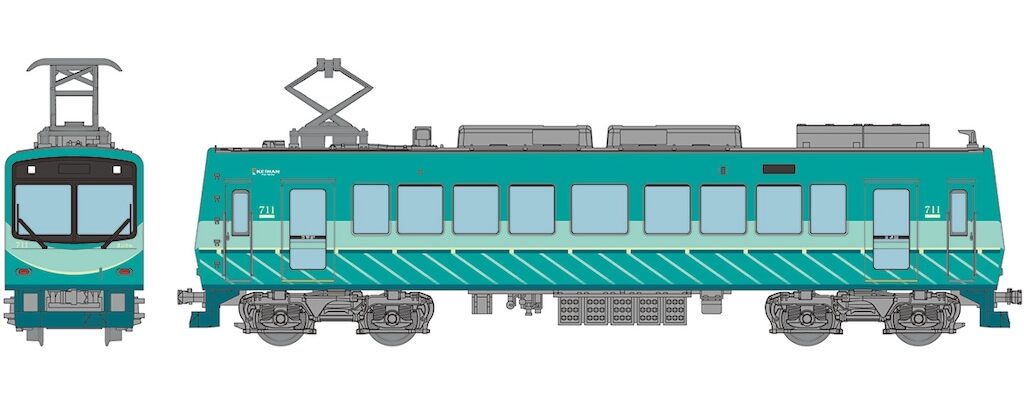 鉄道コレクション 叡山電車700系 リニューアル711号車(緑)
