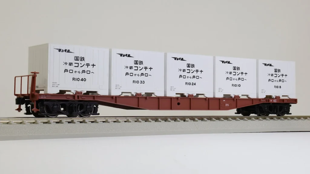 天賞堂 [58030] コキ5500形 コンテナ車 1次型 R10形冷蔵コンテナ積載 (1:80 16.5mm/HOゲージ 動力なし)