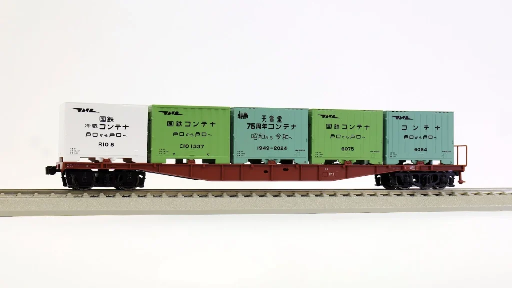 天賞堂 [58983] チキ5500形 コンテナ車 1次型 模型75周年記念コンテナ付 (1:80 16.5mm/HOゲージ 動力なし)
