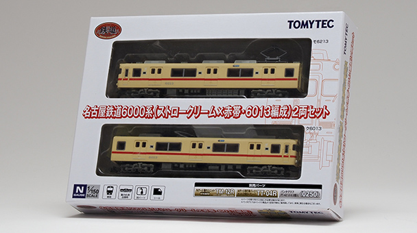 鉄コレ】名鉄6000系（ストロークリーム×赤帯・6013編成）2025年3