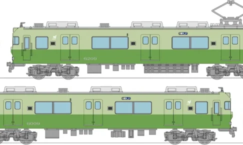 トミーテック (N) 鉄道コレクション 名古屋鉄道6000系 （いもむし復刻塗装列車・6009編成）2両セット