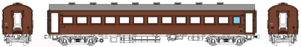 トラムウェイ 国鉄オハフ61-1000代(オハ61緩急車化)ぶどう2号 ￥12,500(TW61-12B)