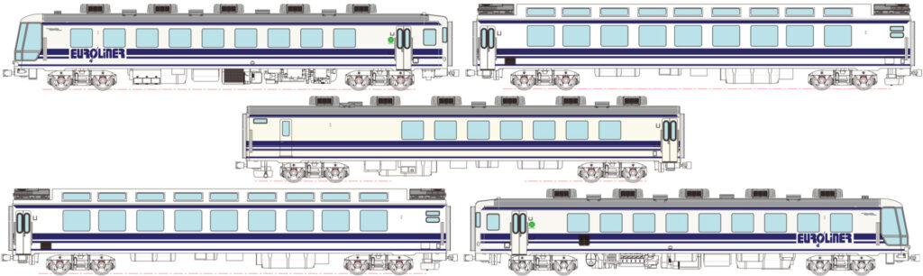 トラムウェイ tw-euc-x ユーロライナー基本５両セット（JNRロゴ付)