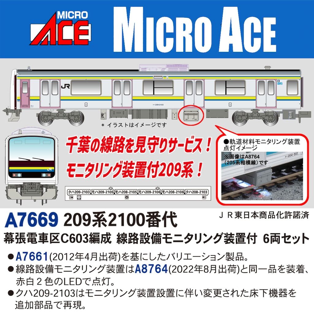 マイクロエース】209系2100番代（幕張電車区・C603編成・線路設備