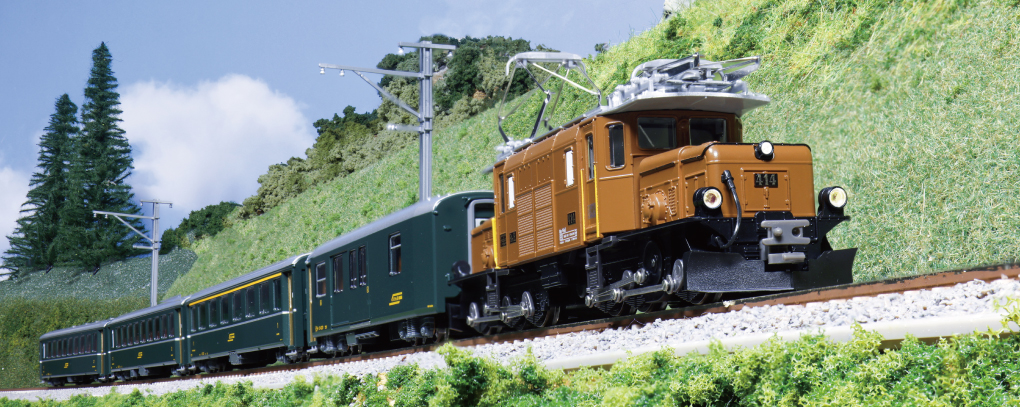 KATO カトー (N) 10-1987 Ge6:6-I <レーティッシュ・クロコダイル>+アルプスの緑の客車 5両セット