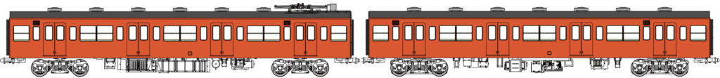 トラムウェイ TW-103TK「国鉄103系非ユニット窓・非冷房車、朱色1号動力付増結2両セットK」