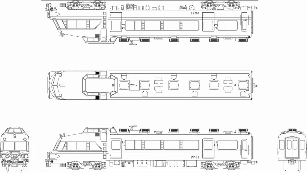【カツミ】(HO)名鉄7000系(2次車•特別整備後•7011編成)2025年秋頃発売