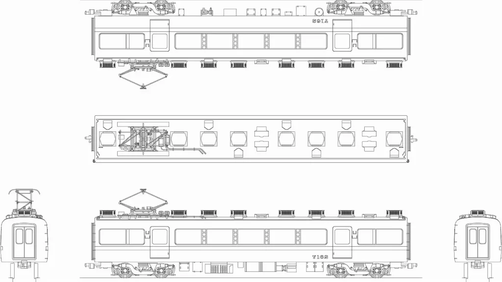 【カツミ】(HO)名鉄7000系(2次車•特別整備後•7011編成)2025年秋頃発売