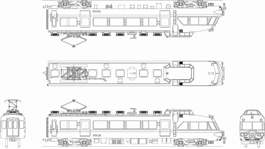 【カツミ】(HO)名鉄7000系(2次車•特別整備後•7011編成)2025年秋頃発売