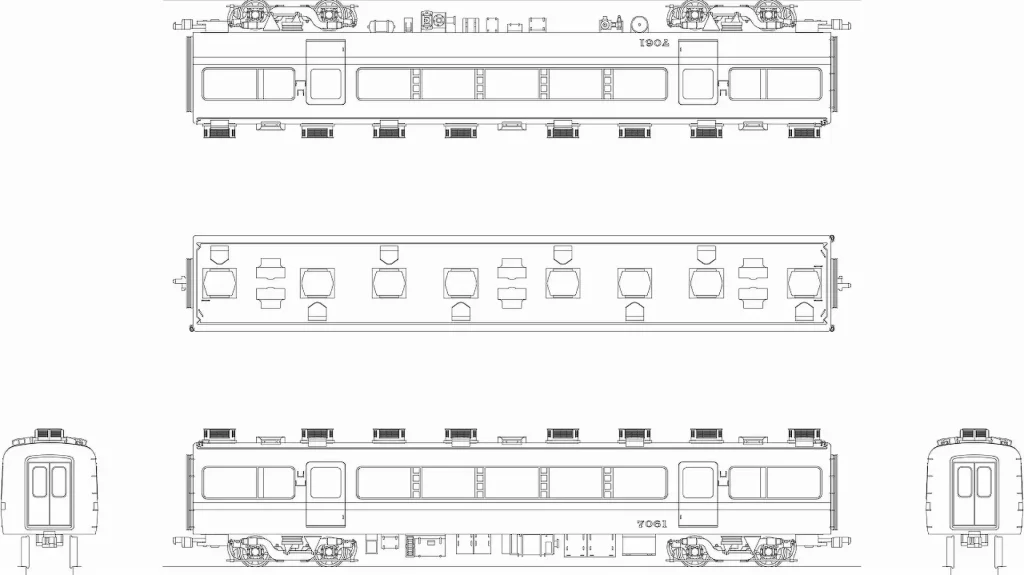 【カツミ】(HO)名鉄7000系(2次車•特別整備後•7011編成)2025年秋頃発売