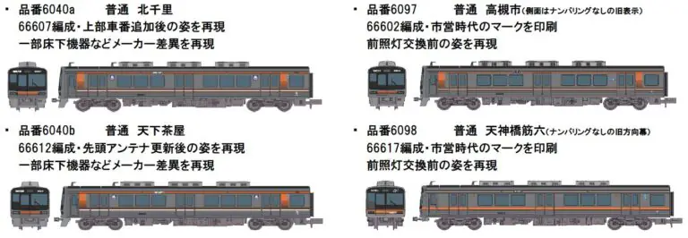 【ポポンデッタ】大阪市営地下鉄•Osaka Metro 66系(更新改造車)製品化