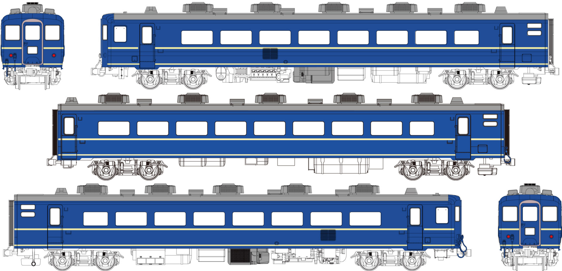 トラムウェイ TW-14500X 国鉄14系500代座席車基本セットA