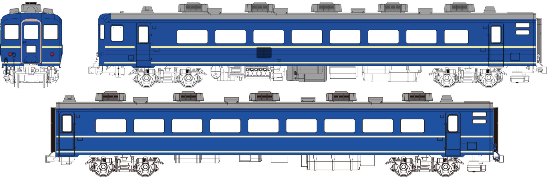 トラムウェイ TW-14500Y 国鉄14系500代座席車基本セットB