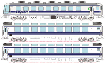 【トラムウェイ】(HO)ユーロライナー•カートレイン名古屋発売