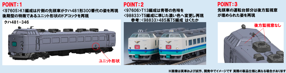 TOMIX トミックス (N) 97606 JR 485-1000系特急電車(新潟車両センター・T13編成)セット(6両)