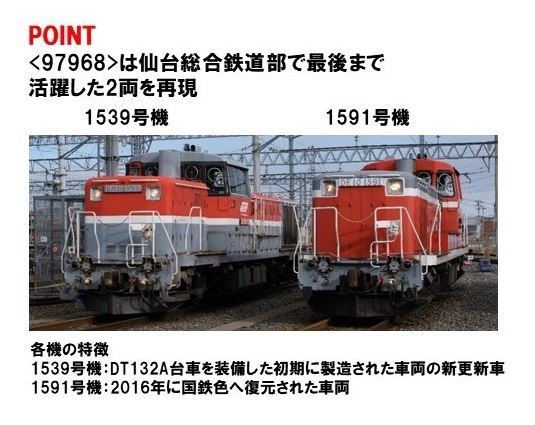 TOMIX トミックス 97968 特別企画品 JR DE10-1500形ディーゼル機関車(仙台総合鉄道部・1539号機・1591号機)セット