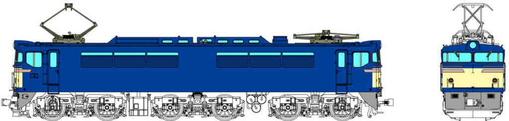 トラムウェイ TW-EF61-01 EF61青15号+正面警戒色クリーム1号