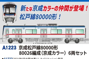 MICROACE マイクロエース A1223 京成松戸線80000形 80026編成(京成カラー) 6両セット