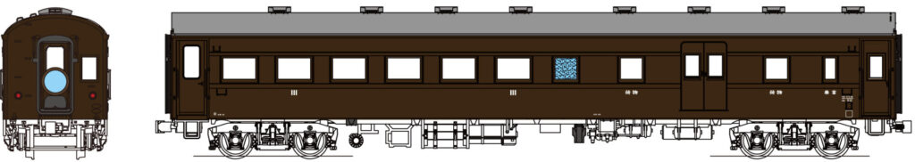 トラムウェイ TW61-06A オハニ36（ぶどう1号・客車最後尾用列車名札付）
