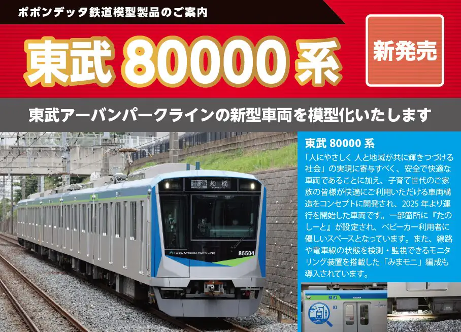 【ポポンデッタ】東武鉄道80000系 製品化
